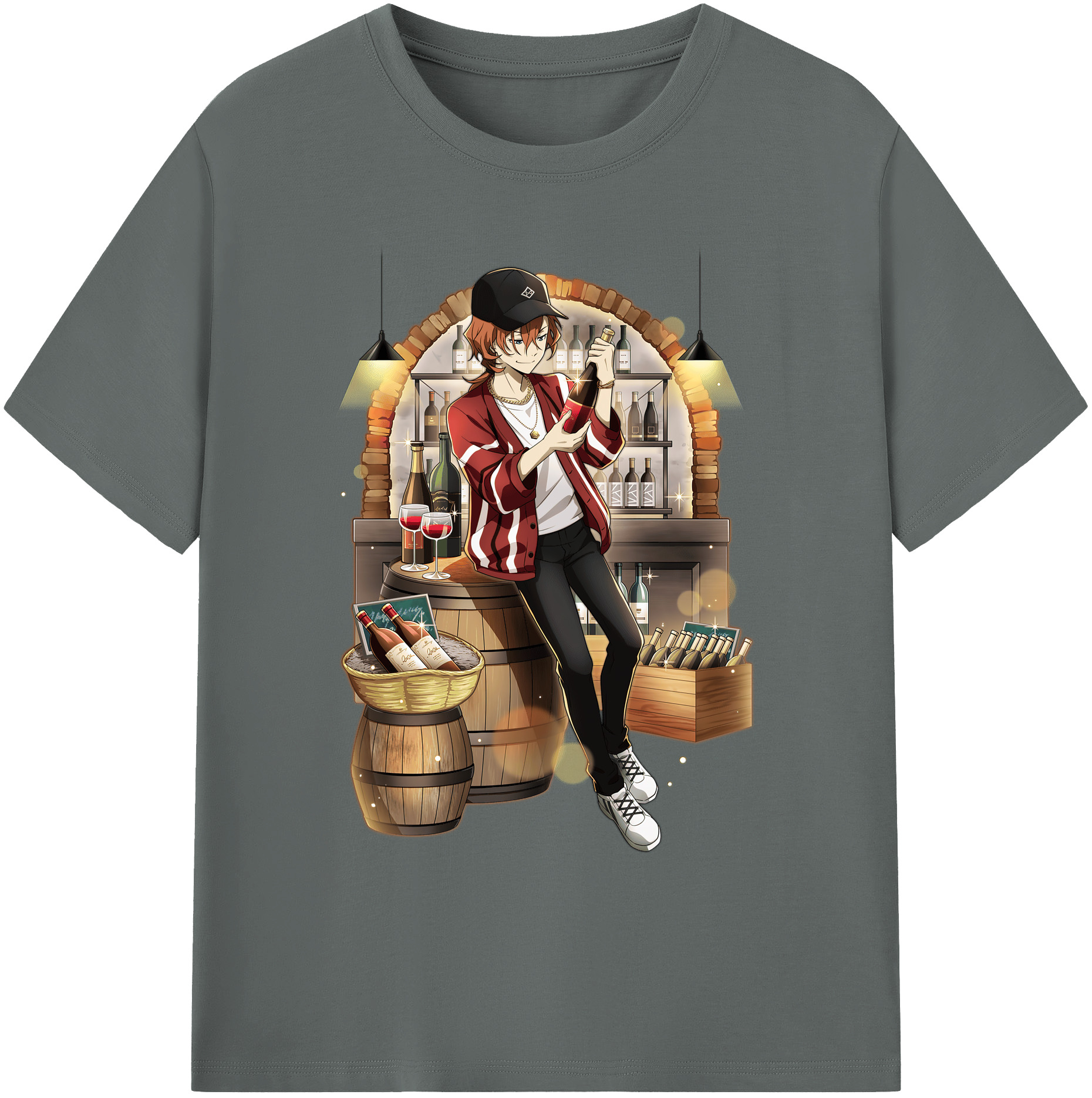（画像用） 文豪ストレイドッグス Bungo Stray Dogs 綿100％ メンズ半袖Tシャツ｜肌触りやわらか＆通気性